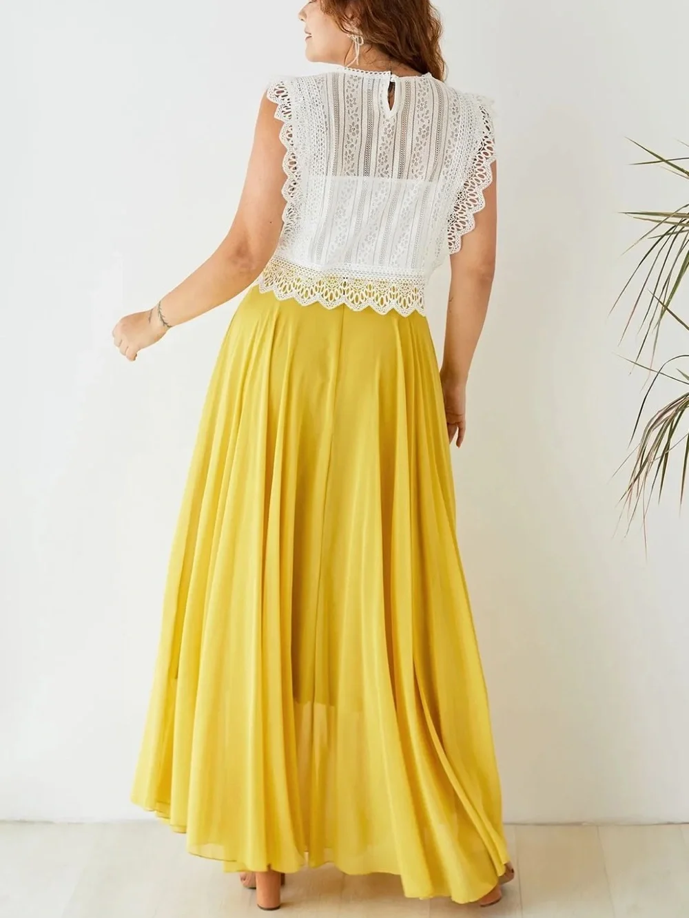 Chicwish timeless Chiffon Maxi Skirt in Mustard Yellow